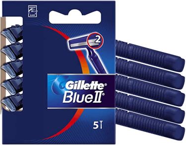 Gillette Blue II Men's Disposable Razors, 5 Pack