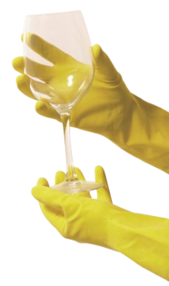 Rubber Glove Large Yellow